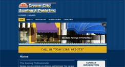 Desktop Screenshot of creamcityawning.com